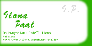 ilona paal business card